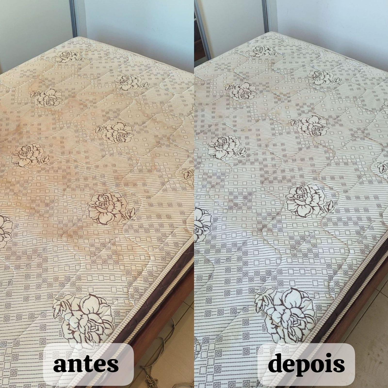 Colchão - antes e depois